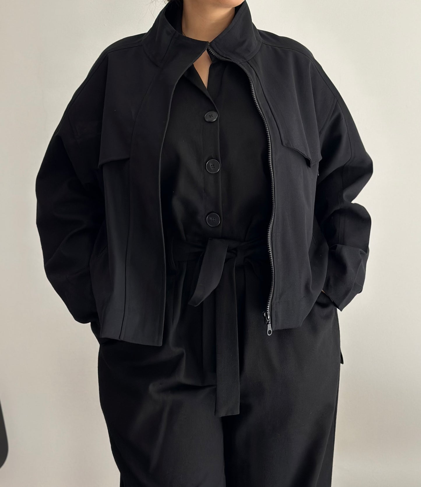 Black jumpsuit set