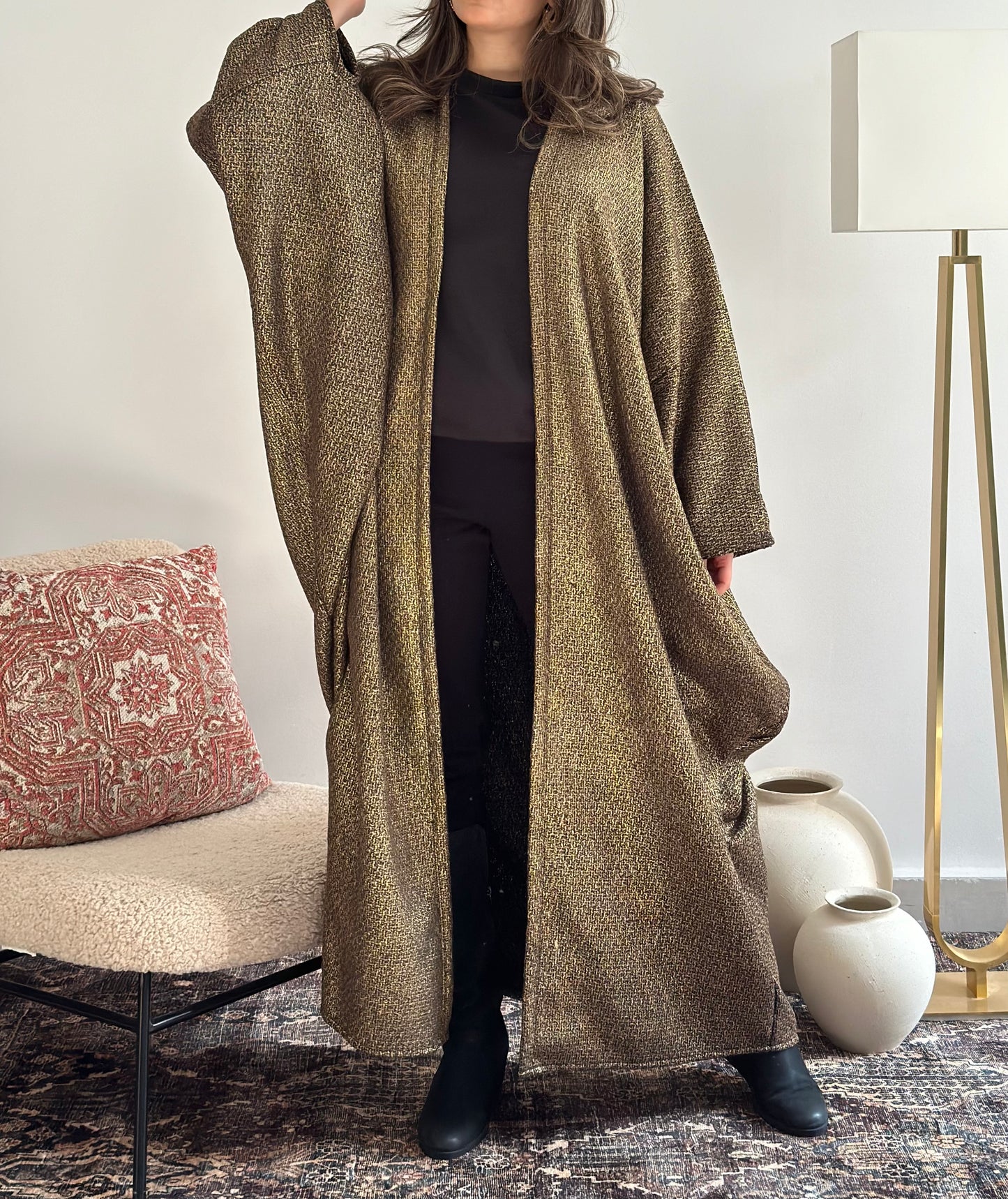 Golden Metallic Bisht