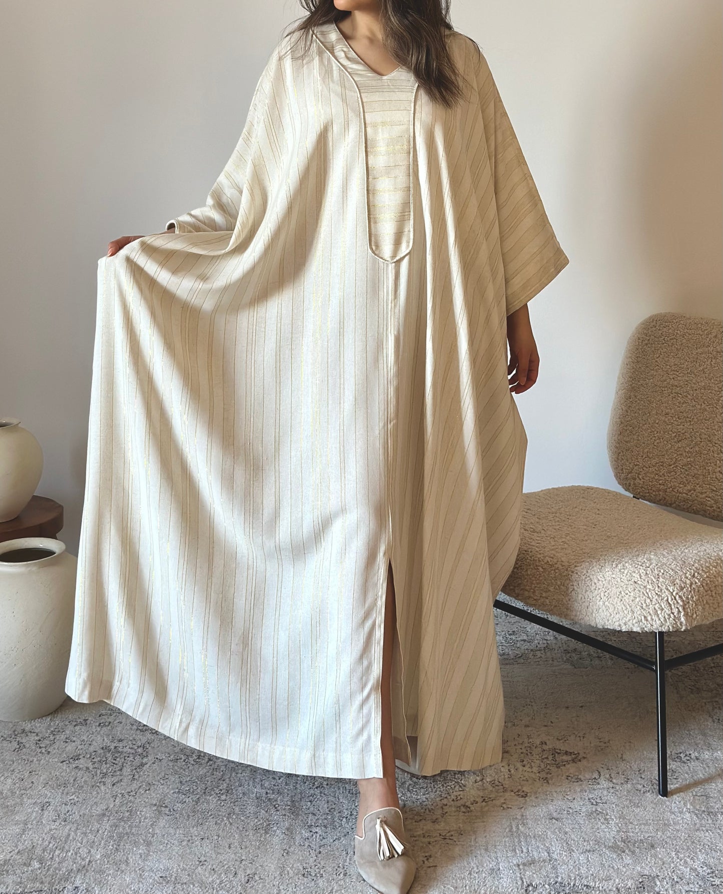 Biege Leena قفطان لينا بيج
