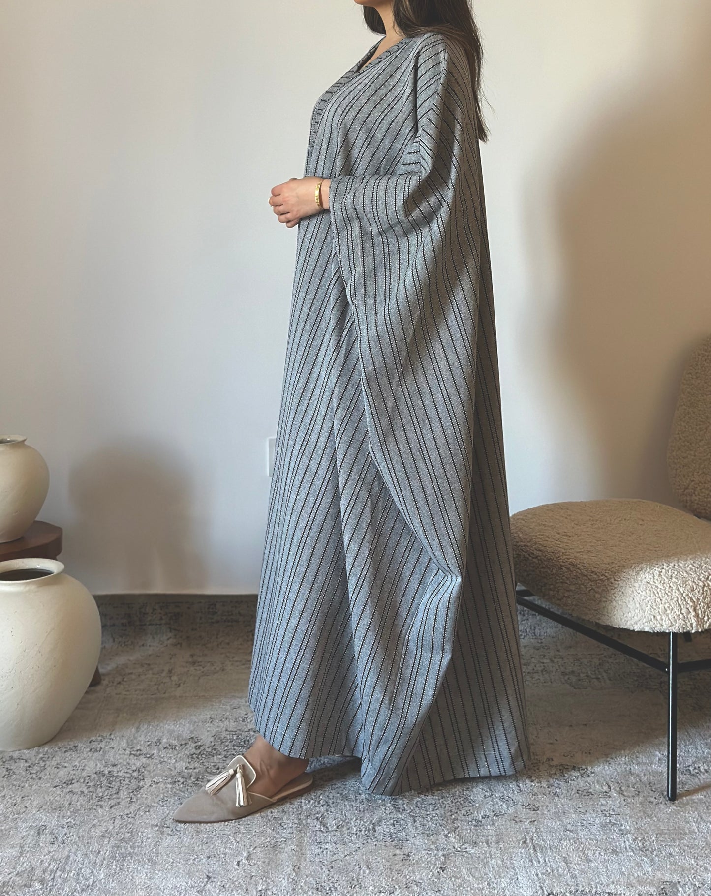 Grey Leena قفطان لينا رمادي