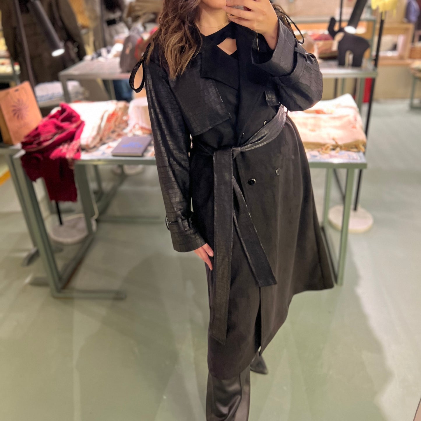 Croco Trench ترينش جلد كروكر