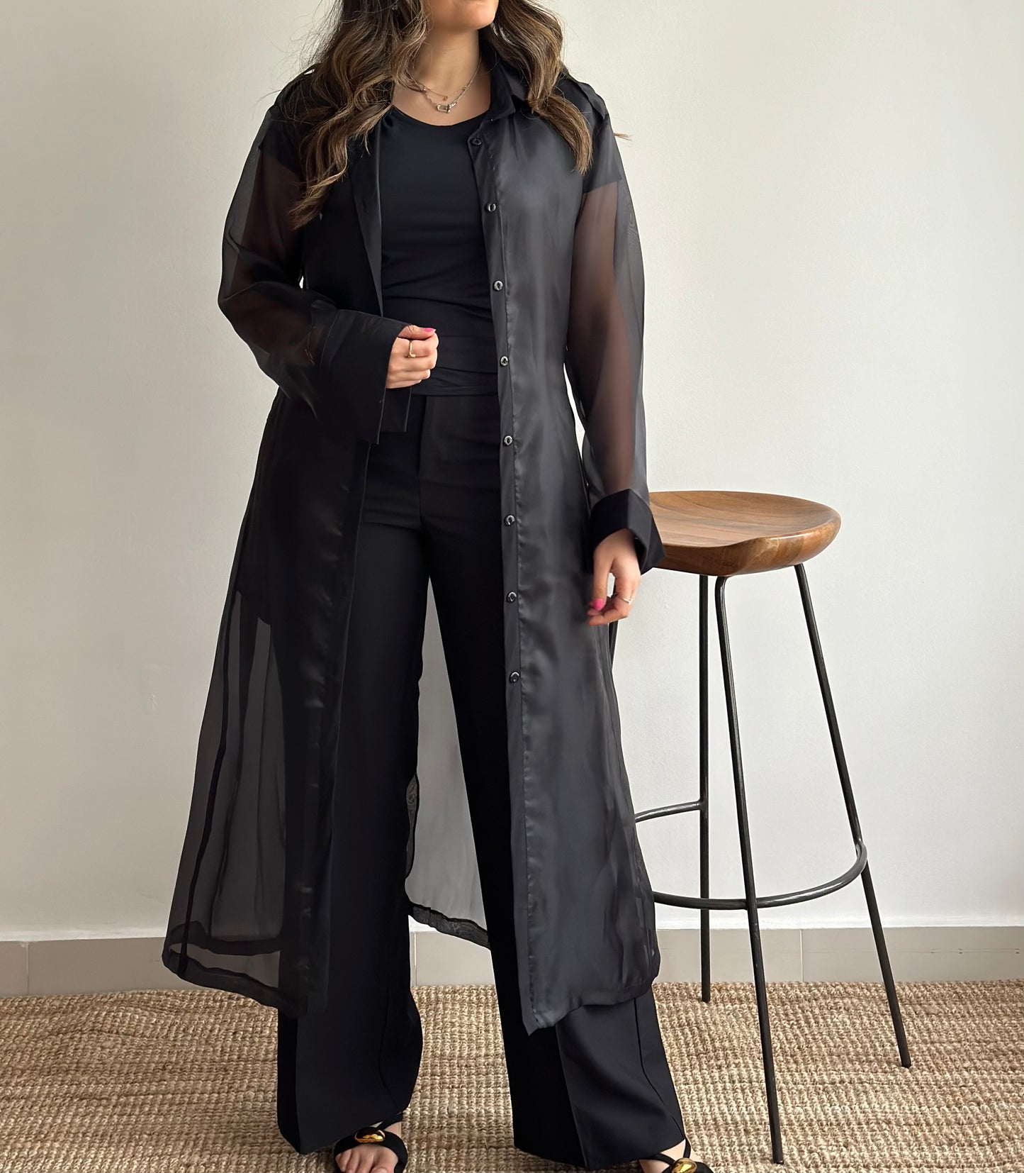Black Sheer Trench | تربنش اورقنزا اسود
