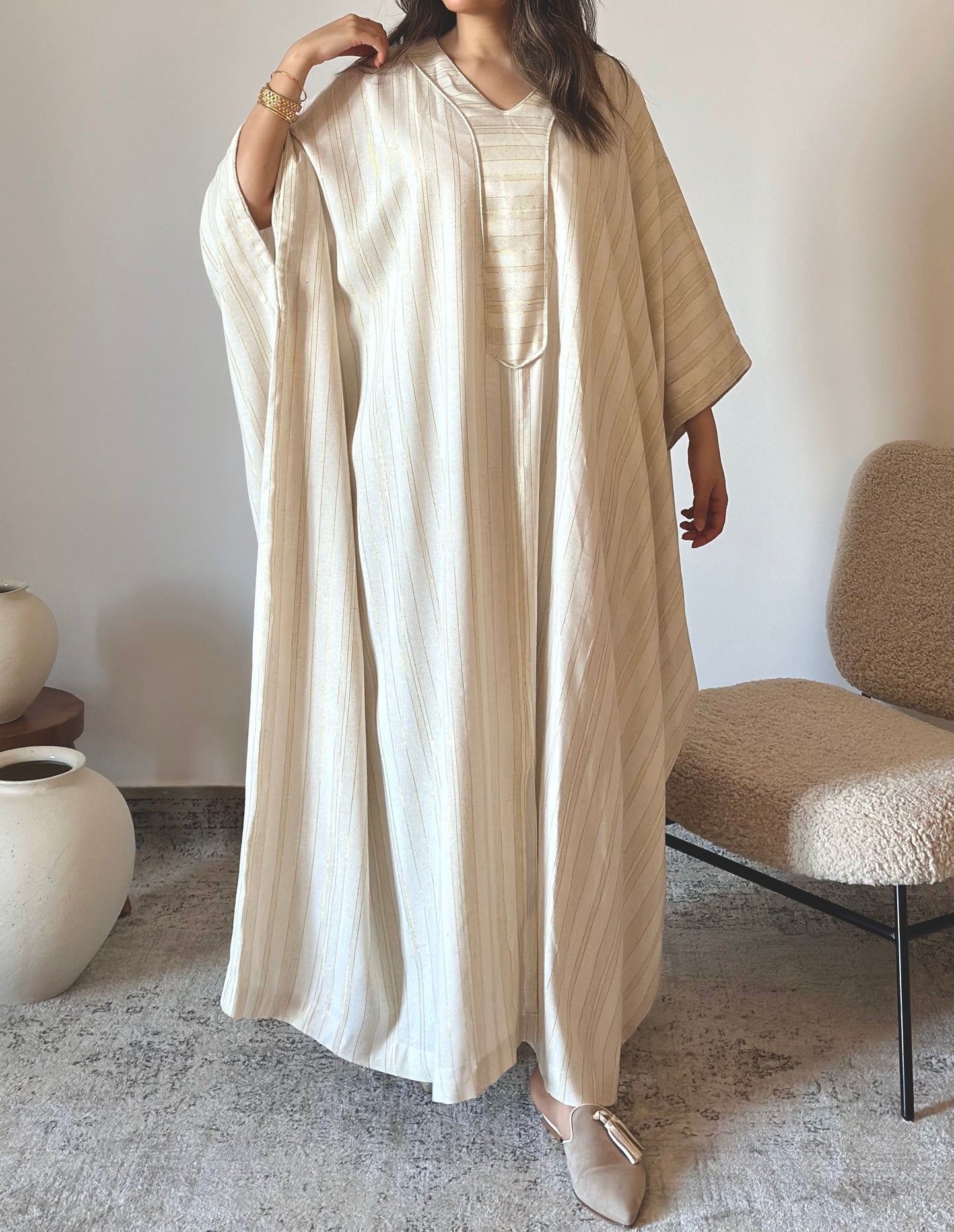 Biege Leena قفطان لينا بيج
