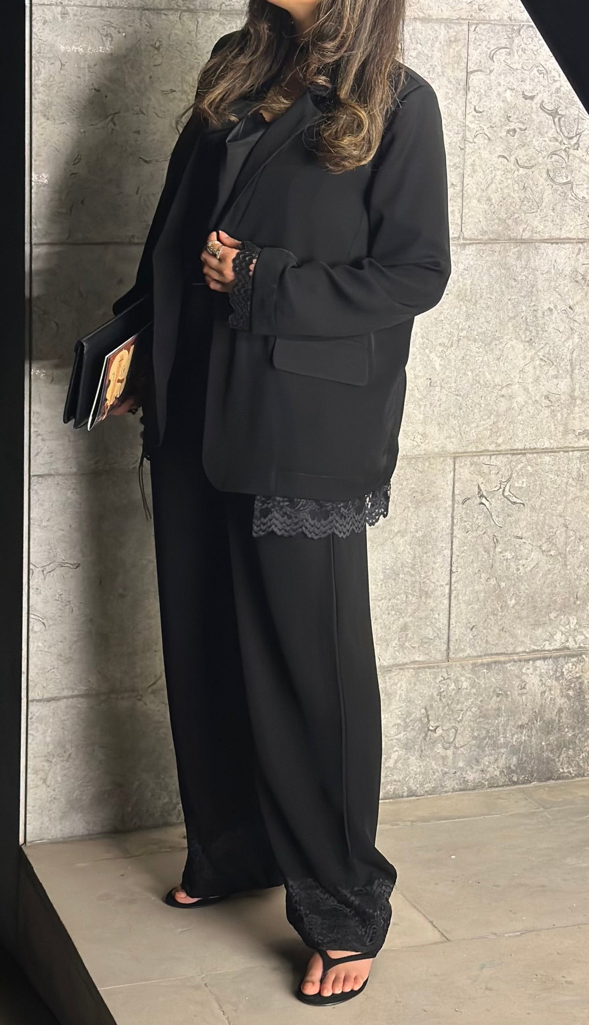 Black Lace Suit | بدلة اسود دانتيل