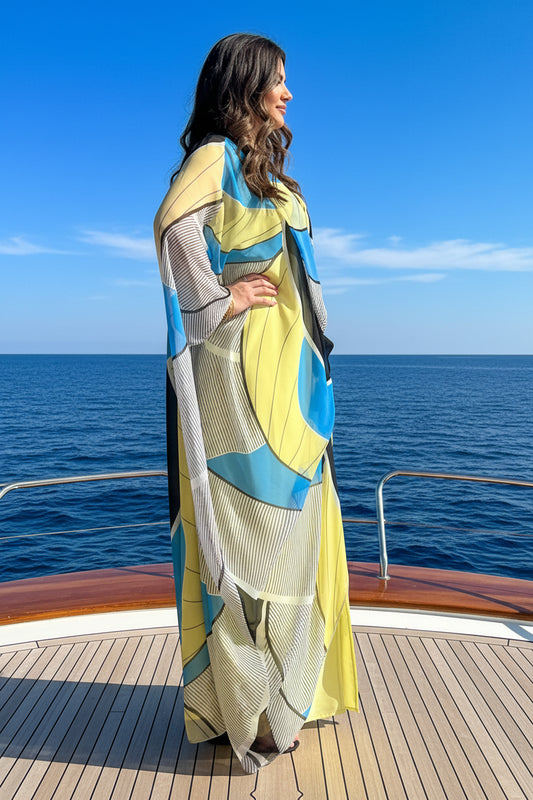 Blue Mosaic | طقم قفطان موزايك ازرق