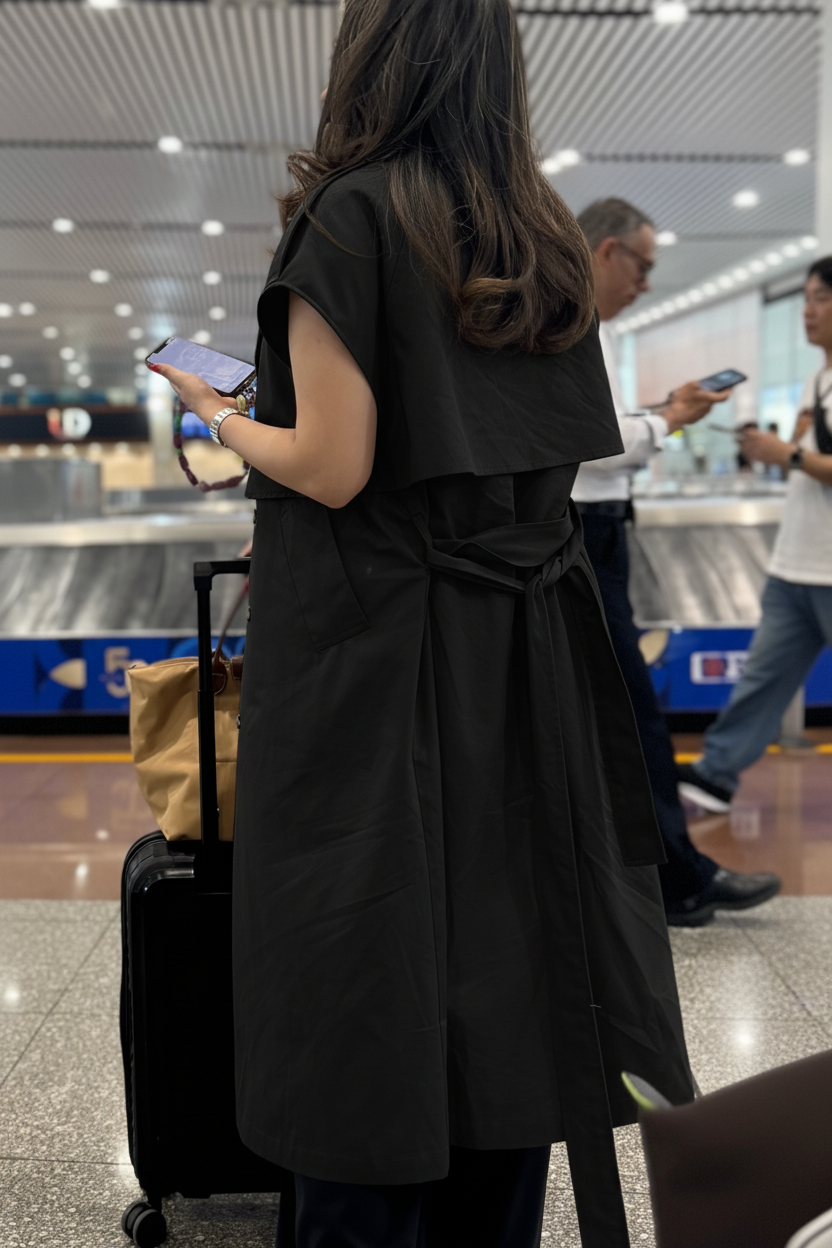 Black Travel Trench| ترينش جبانيز اسود