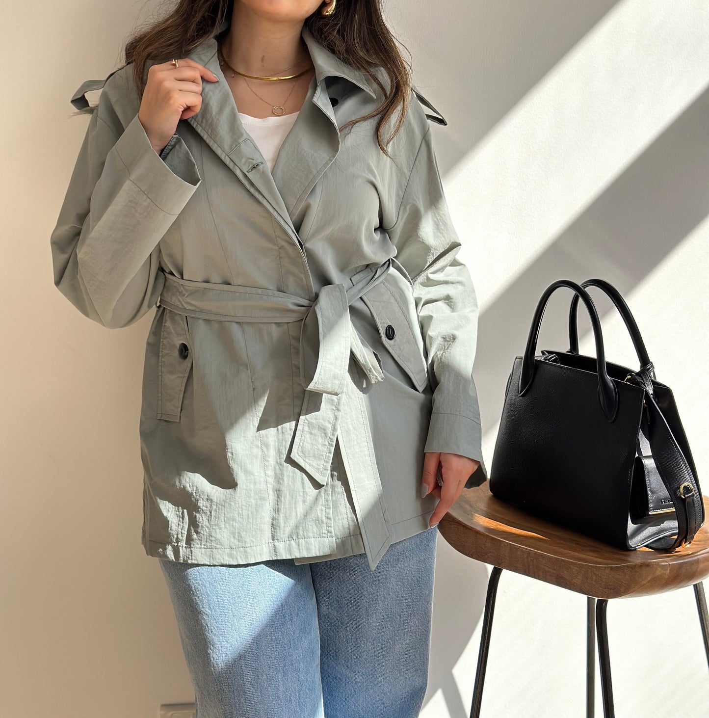 Minted Short Trench| ترينش قصير