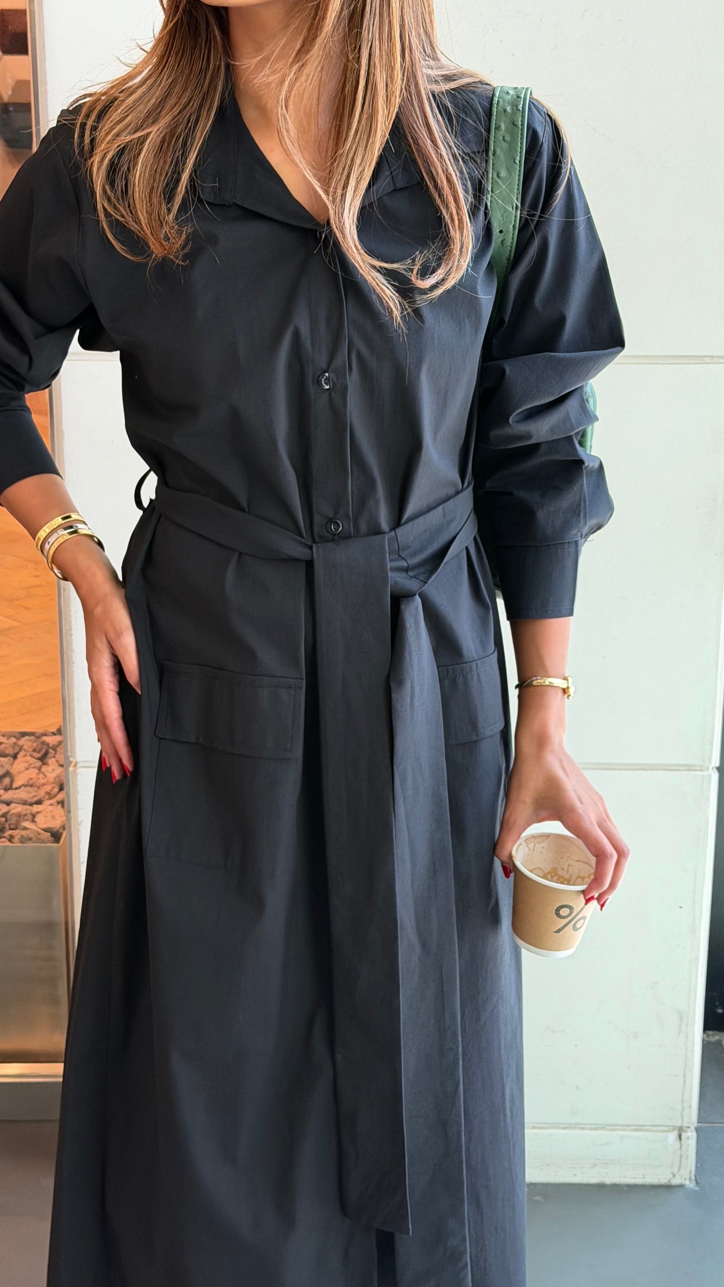 Minimal Black Dress| فستان اسود قطن