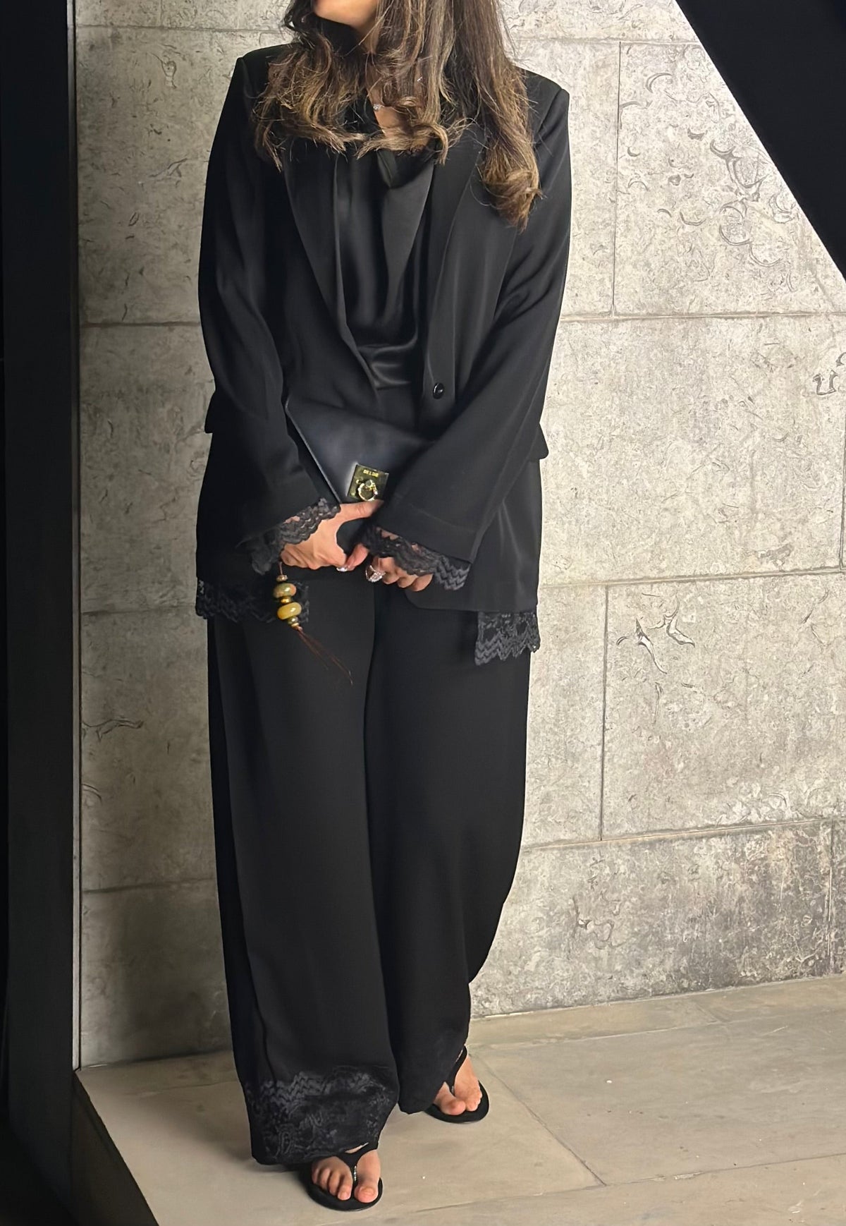 Black Lace Suit | بدلة اسود دانتيل
