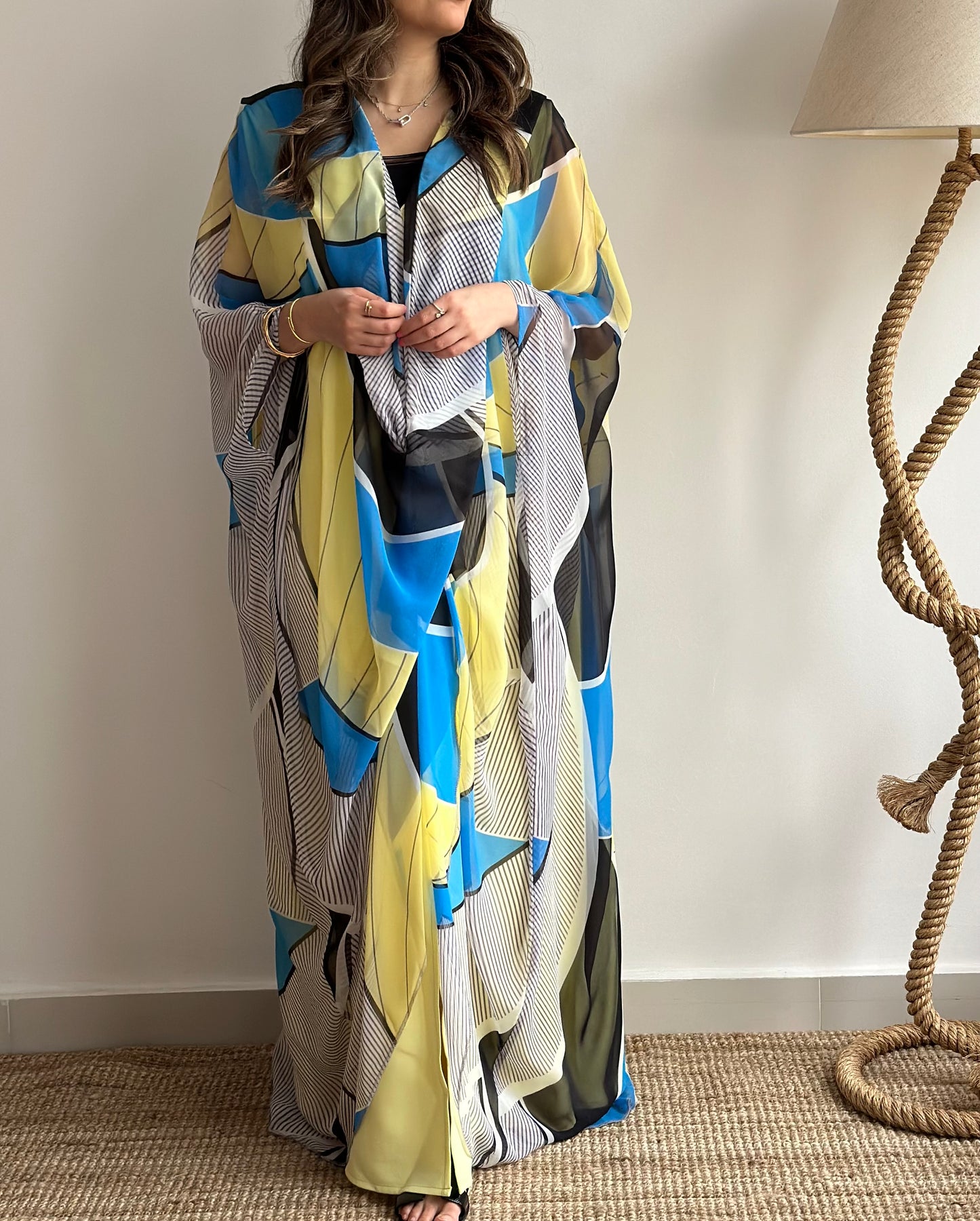 Blue Mosaic | طقم قفطان موزايك ازرق