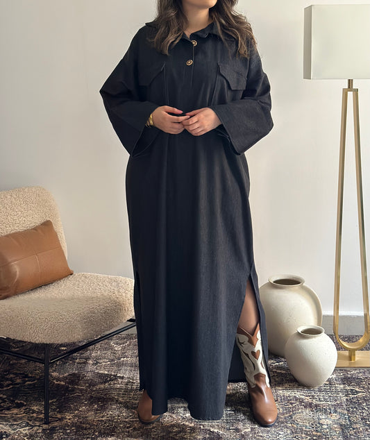 Cargo Denim Kaftan فستان دينم كارقو