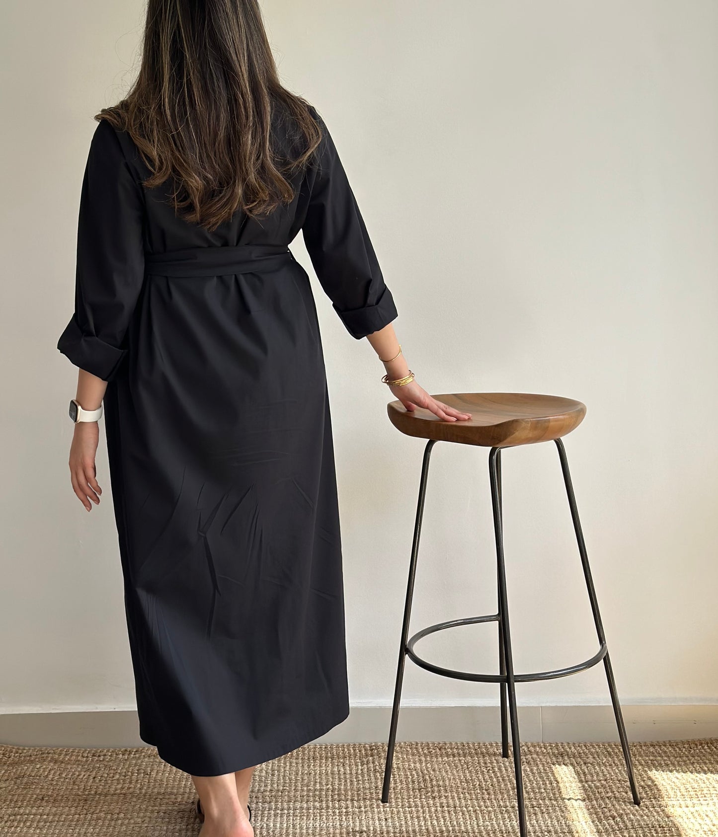 Minimal Black Dress| فستان اسود قطن