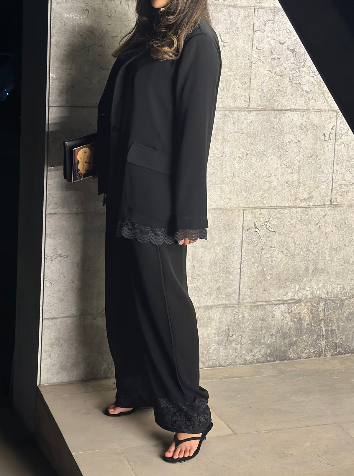 Black Lace Suit | بدلة اسود دانتيل