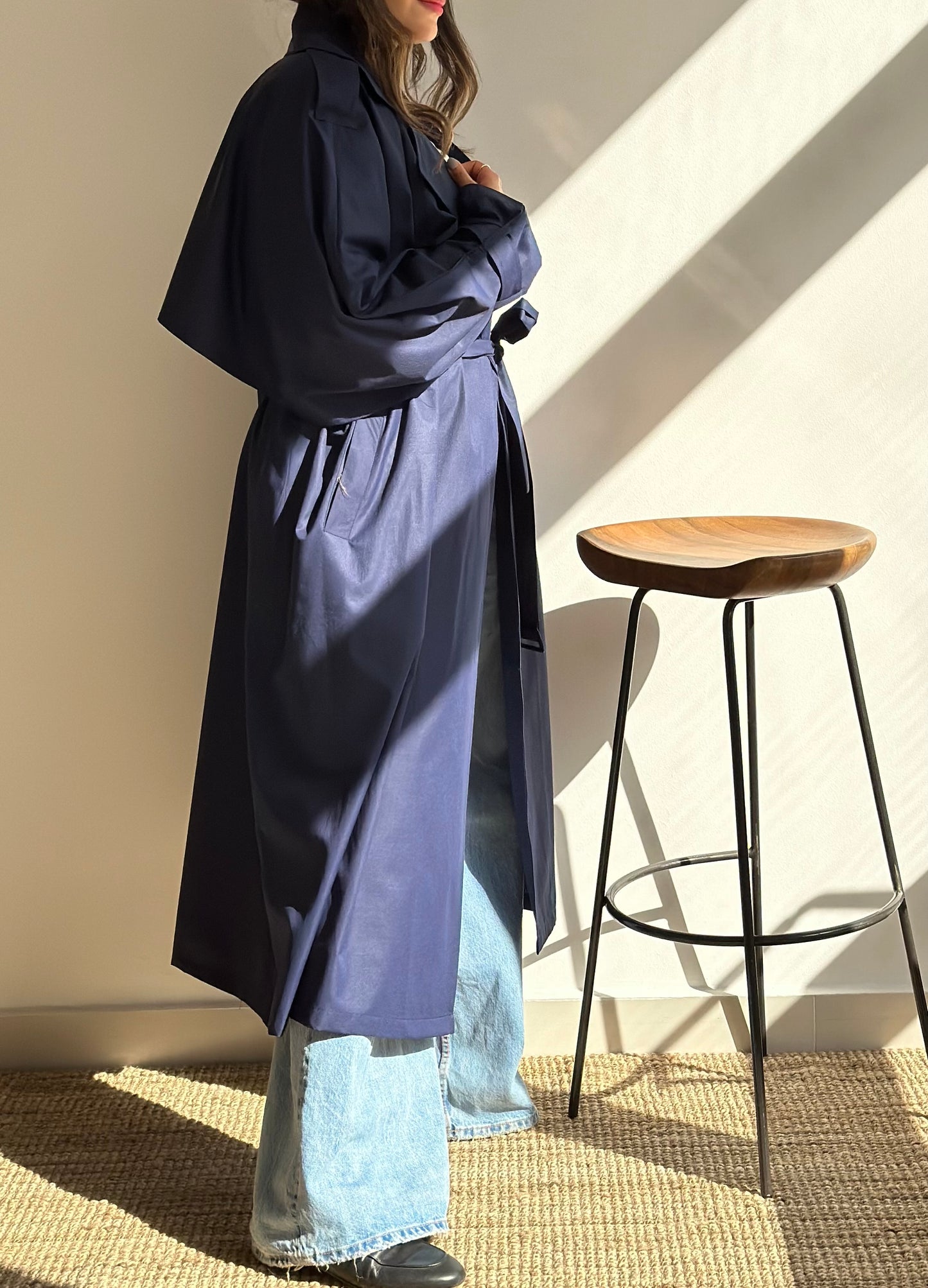 Navy summer trench