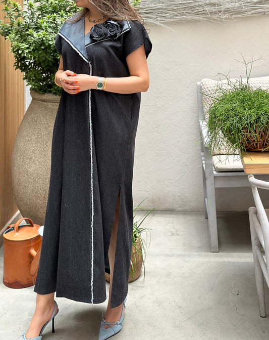Folded Kaftan Dress فستان دراعة فولد