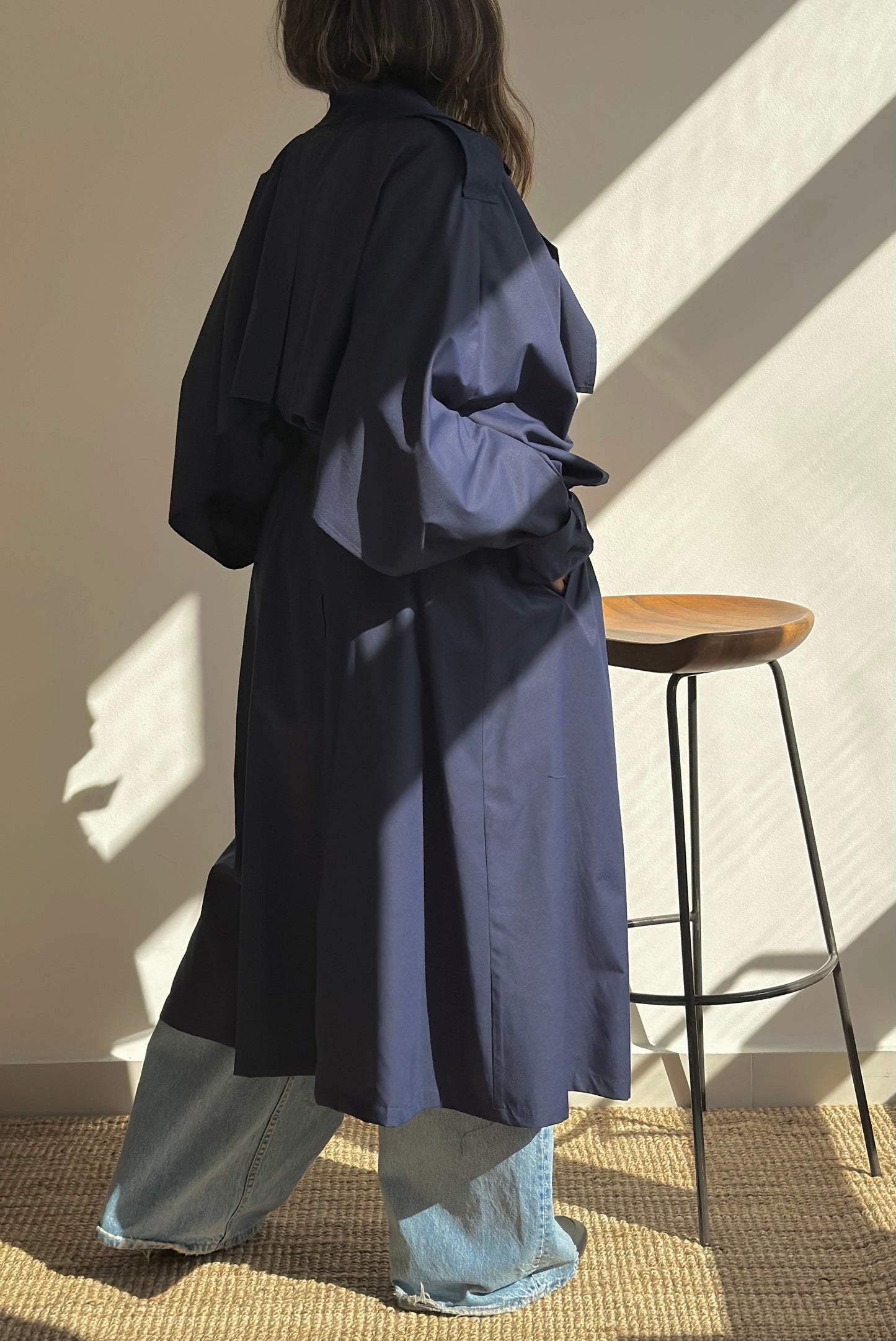 Navy summer trench