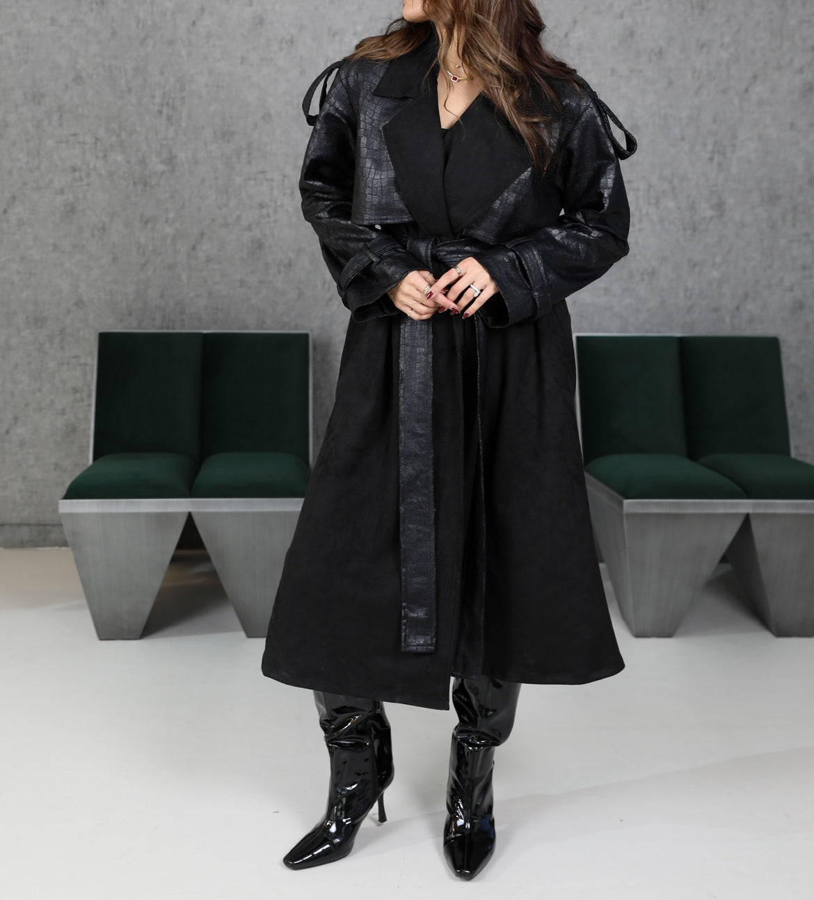 Croco Trench ترينش جلد كروكر