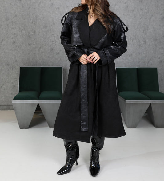 Croco Trench ترينش جلد كروكر