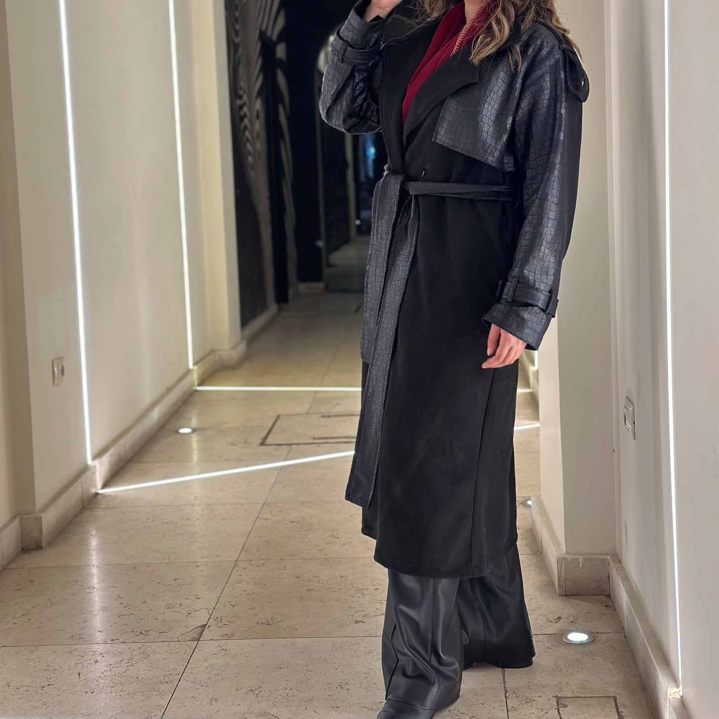 Croco Trench ترينش جلد كروكر