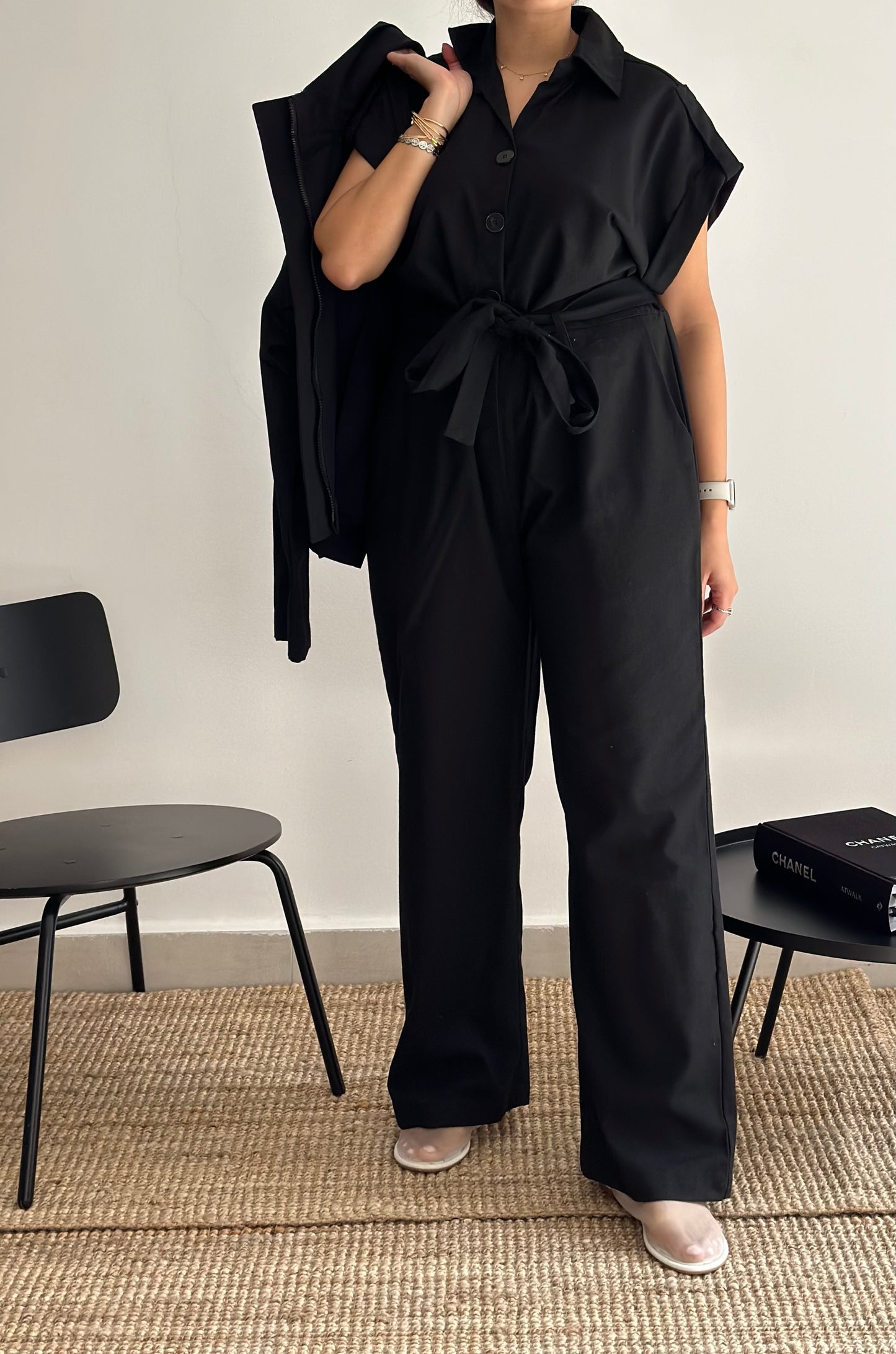 Black jumpsuit set