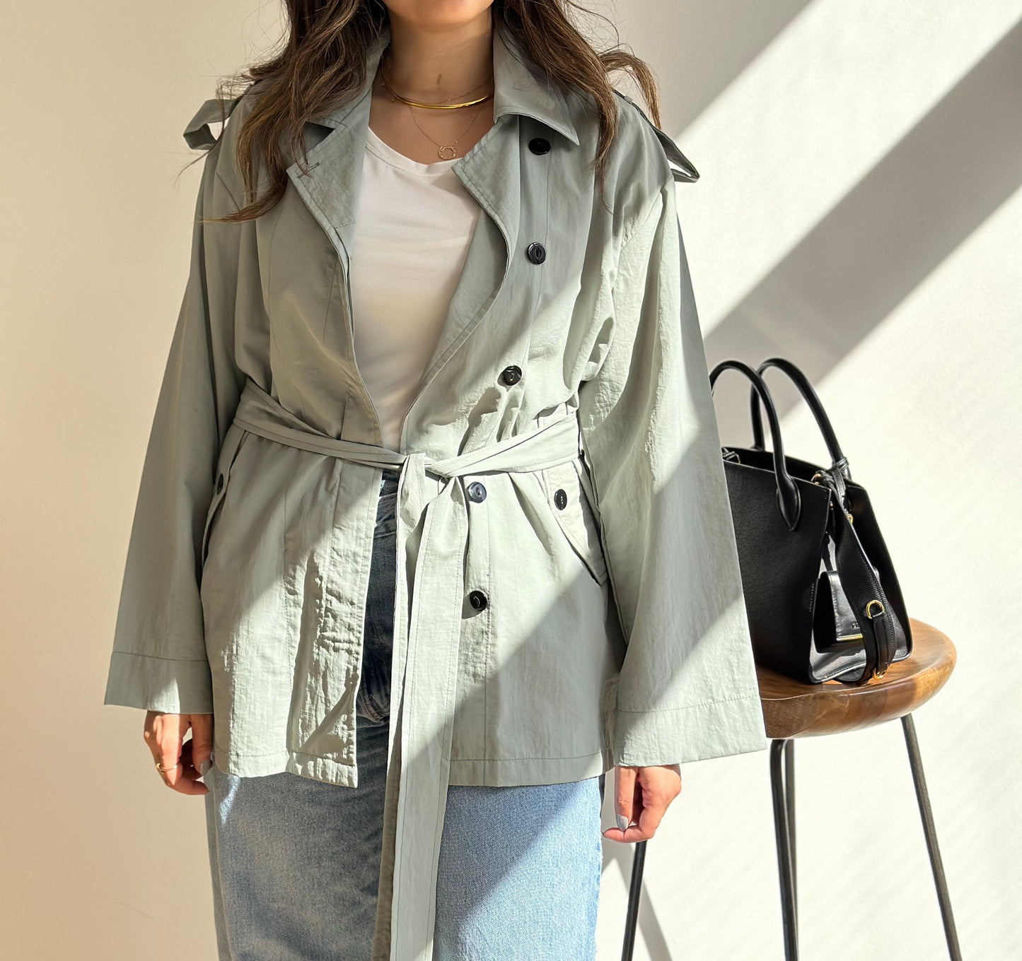 Minted Short Trench| ترينش قصير