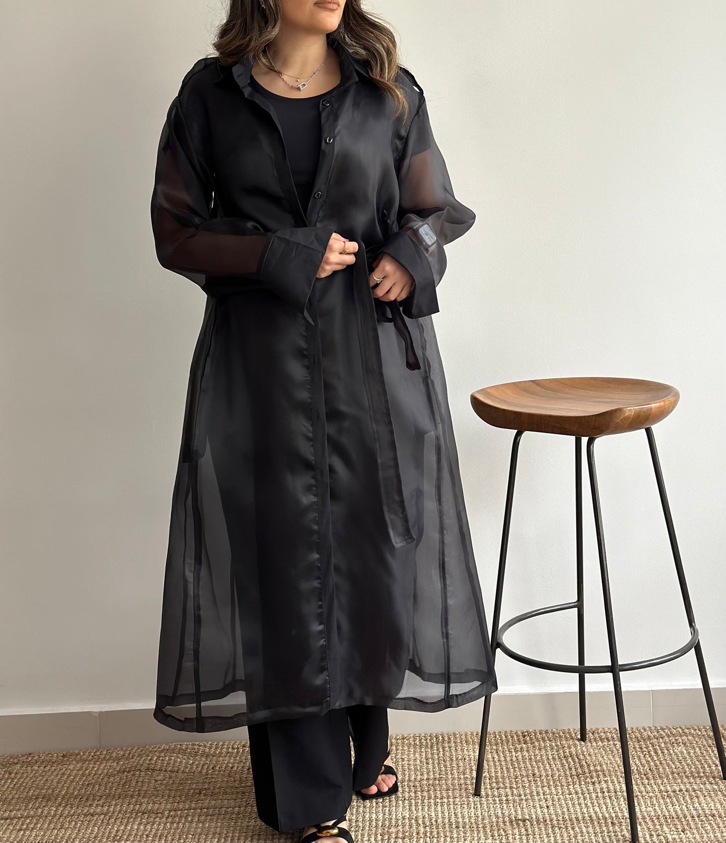 Black Sheer Trench | تربنش اورقنزا اسود