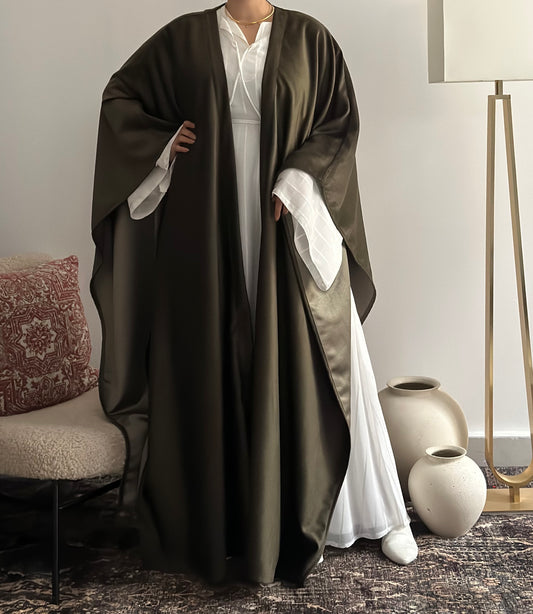 Moss green bisht