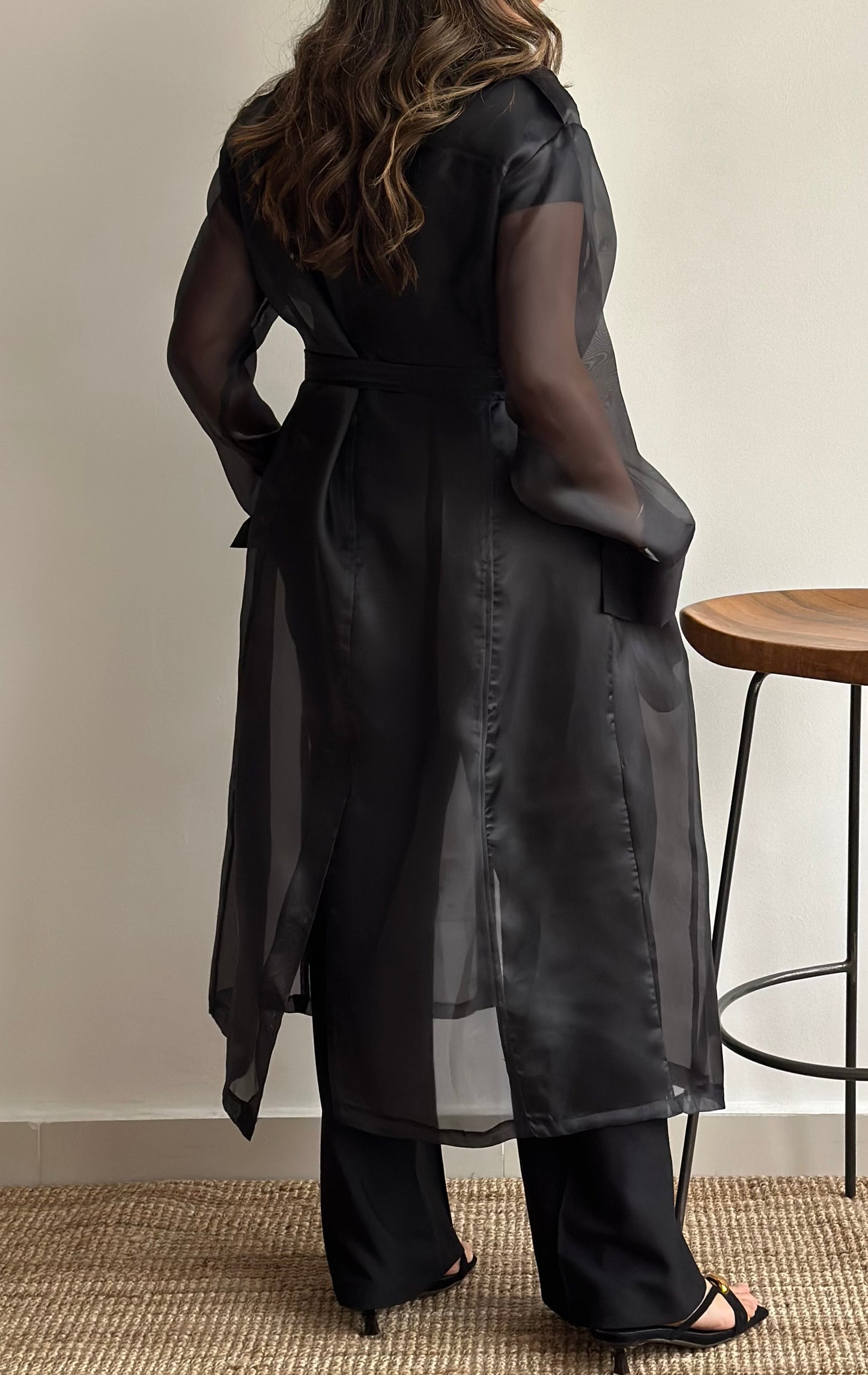 Black Sheer Trench | تربنش اورقنزا اسود