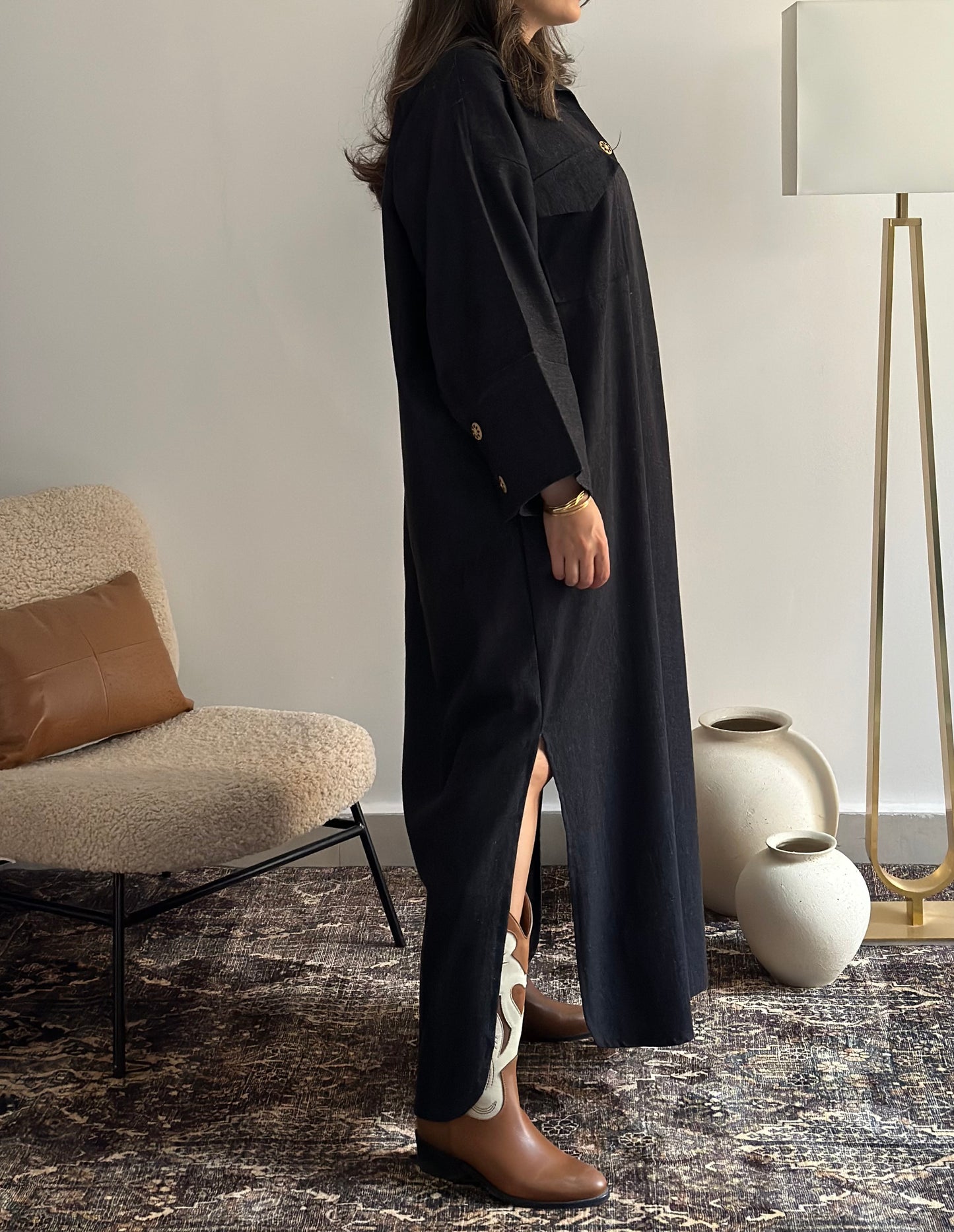 Cargo Denim Kaftan فستان دينم كارقو