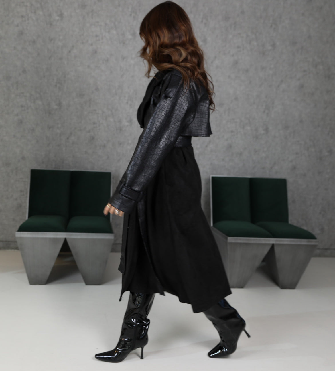 Croco Trench ترينش جلد كروكر