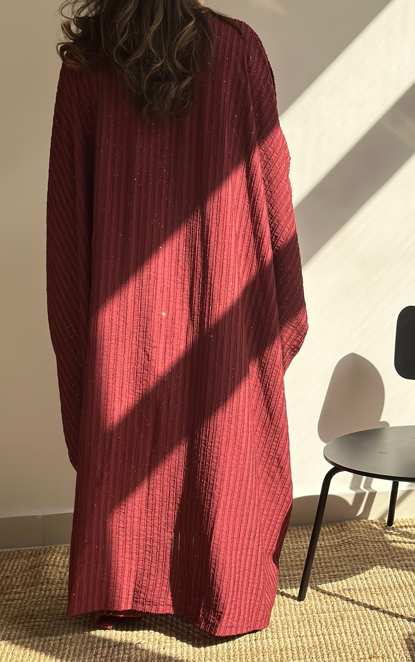 Berry Sparle Kaftan | فستان عنابي لامع