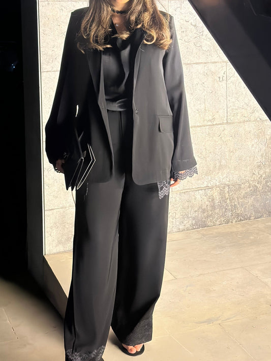 Black Lace Suit | بدلة اسود دانتيل