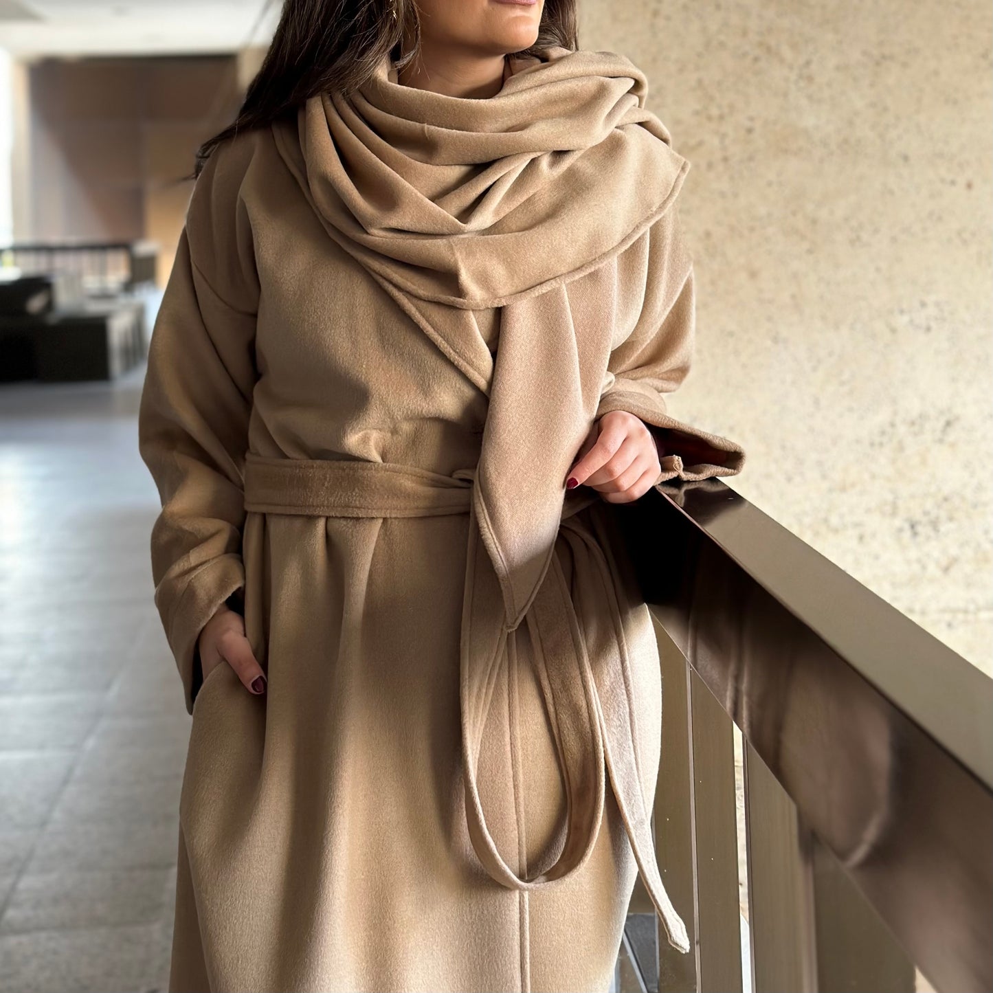 Teddy Wrap Coat كوت شال تيدي