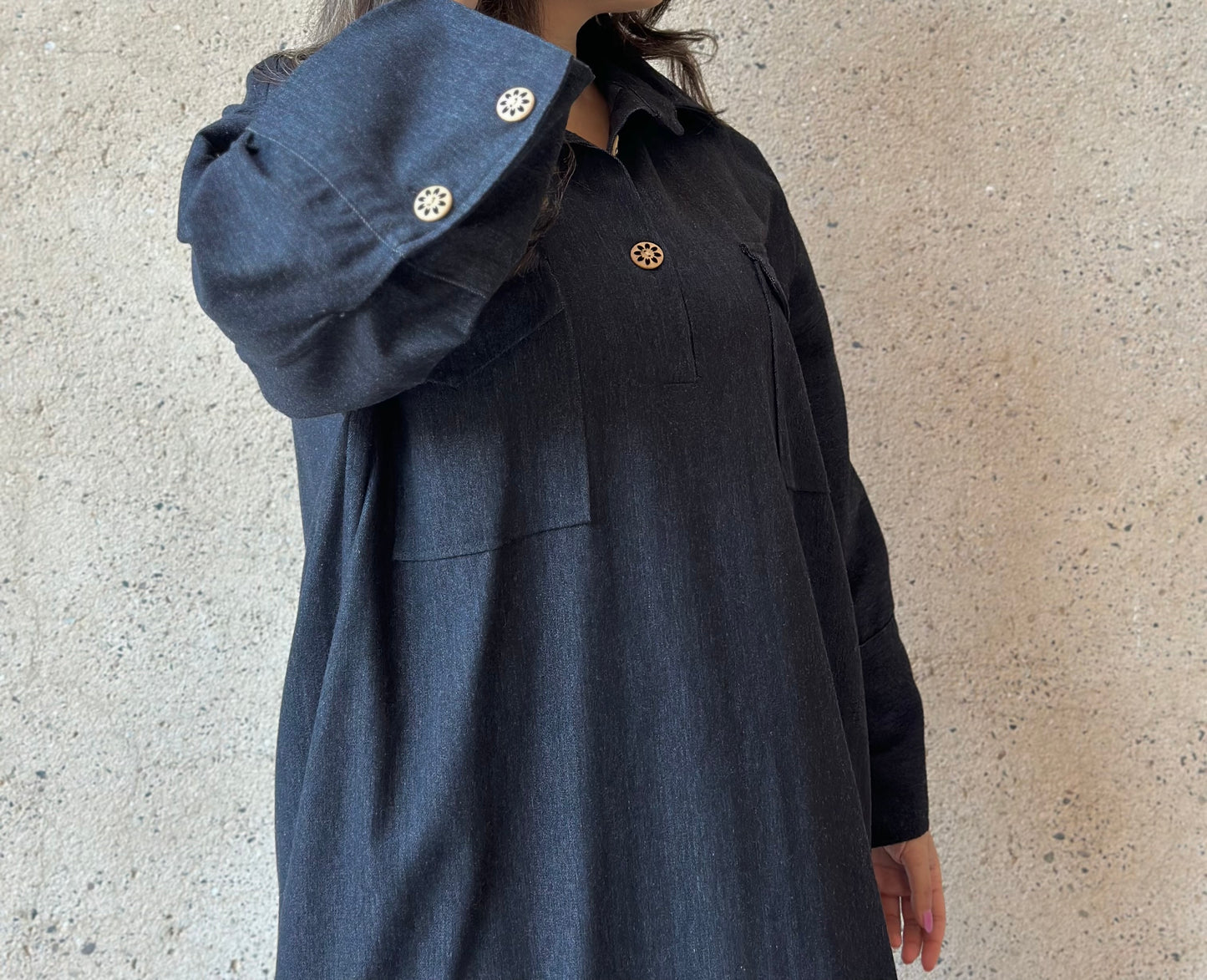 Cargo Denim Kaftan فستان دينم كارقو