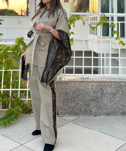 Trench Lace Set طقم ترينش دانتيل