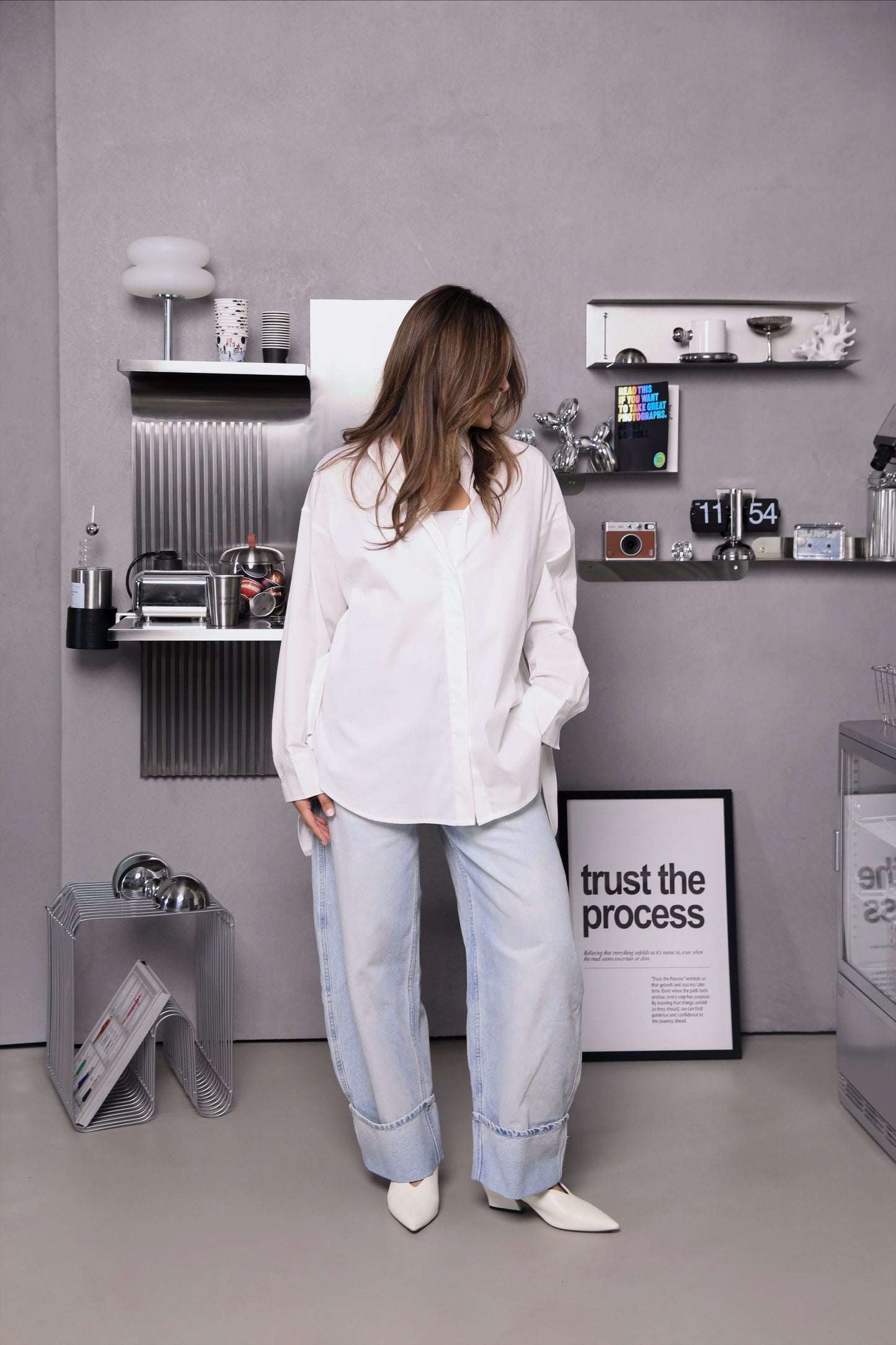 Belted Cotton Shirt | قميص ابيض بحزام متعدد التنسيق