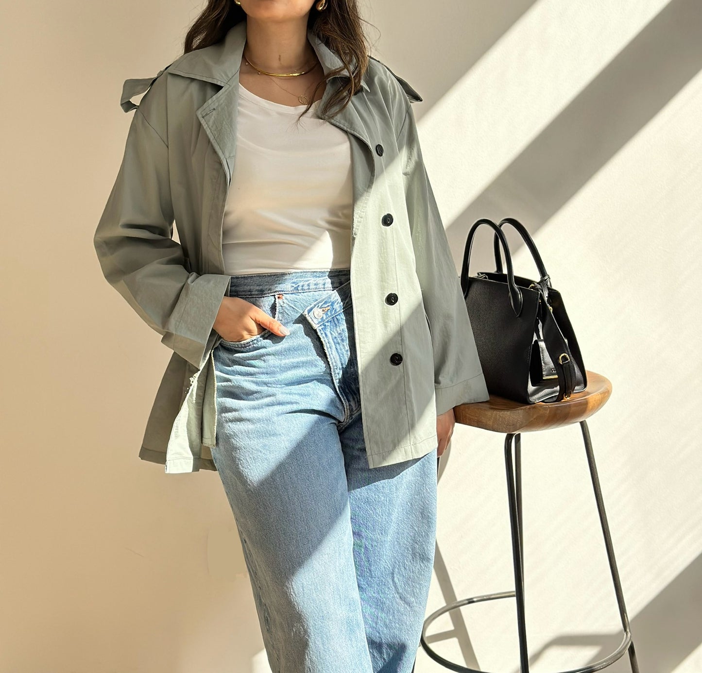 Minted Short Trench| ترينش قصير