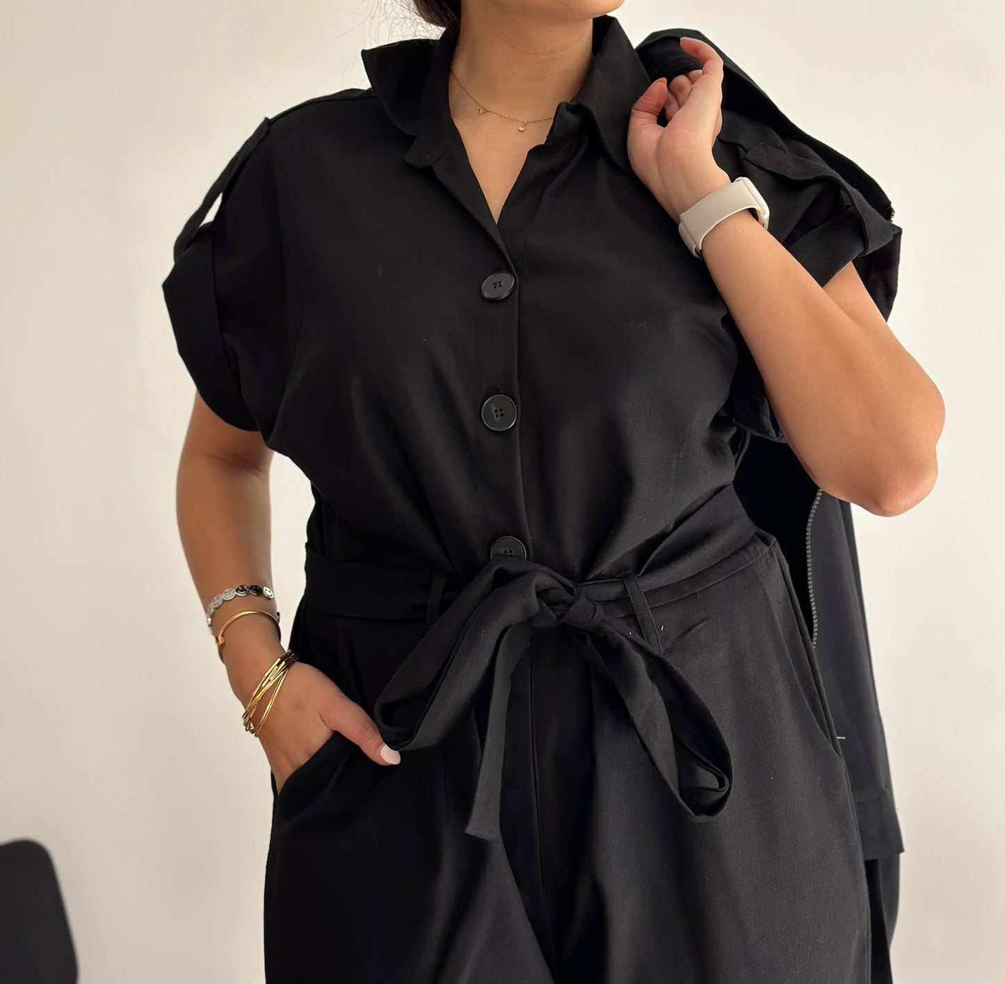 Black jumpsuit set