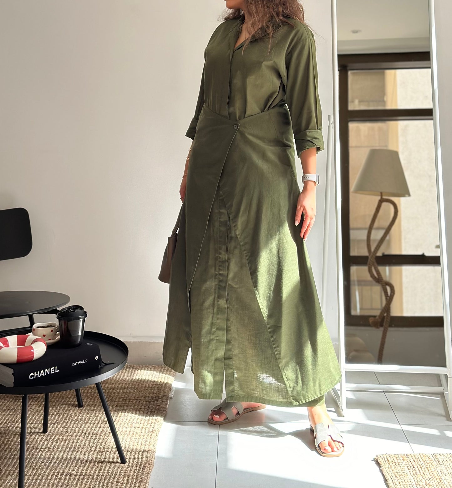 Sage Wrap Dress
