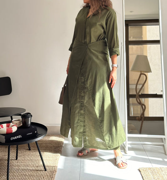 Sage Wrap Dress