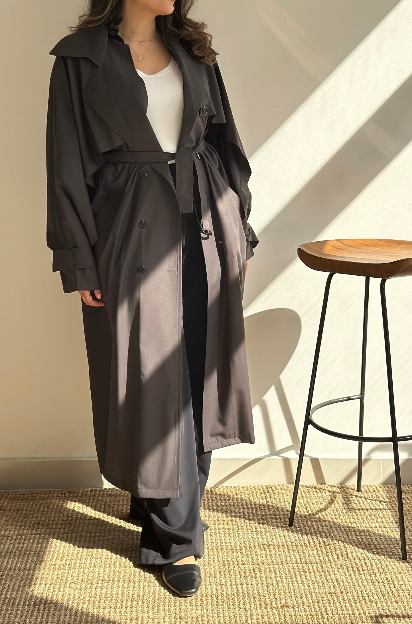 Greece Grey Trench | ترينش غريس رمادي