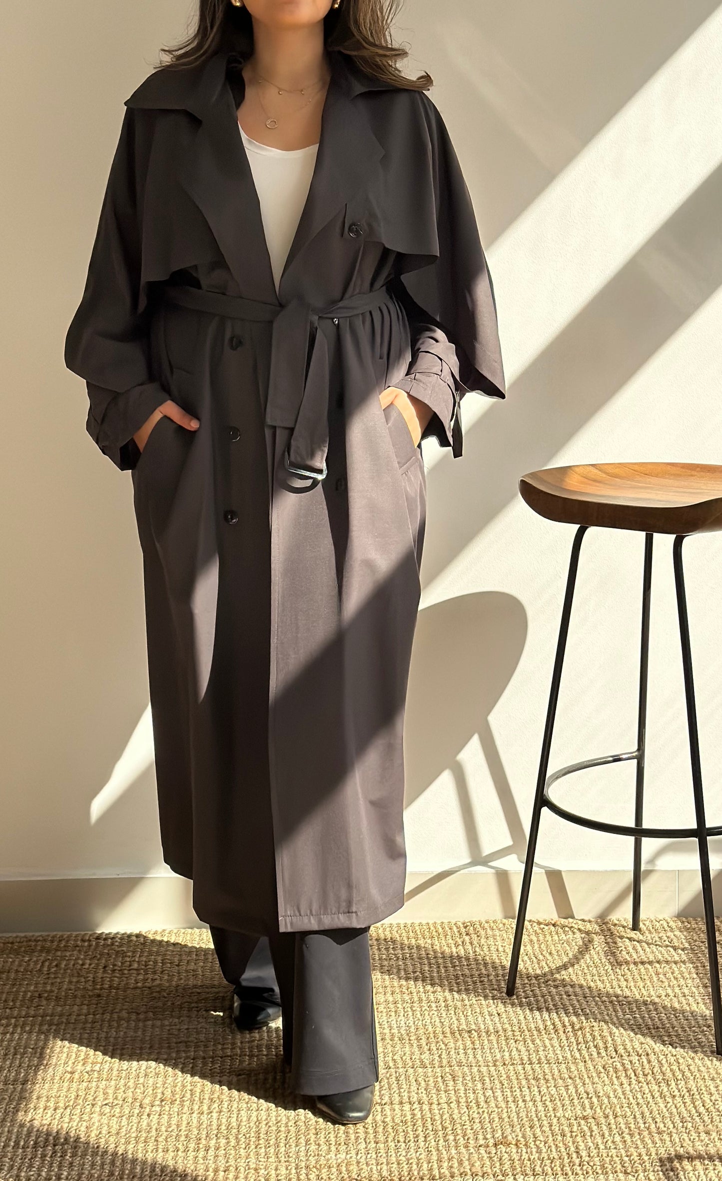 Greece Grey Trench | ترينش غريس رمادي