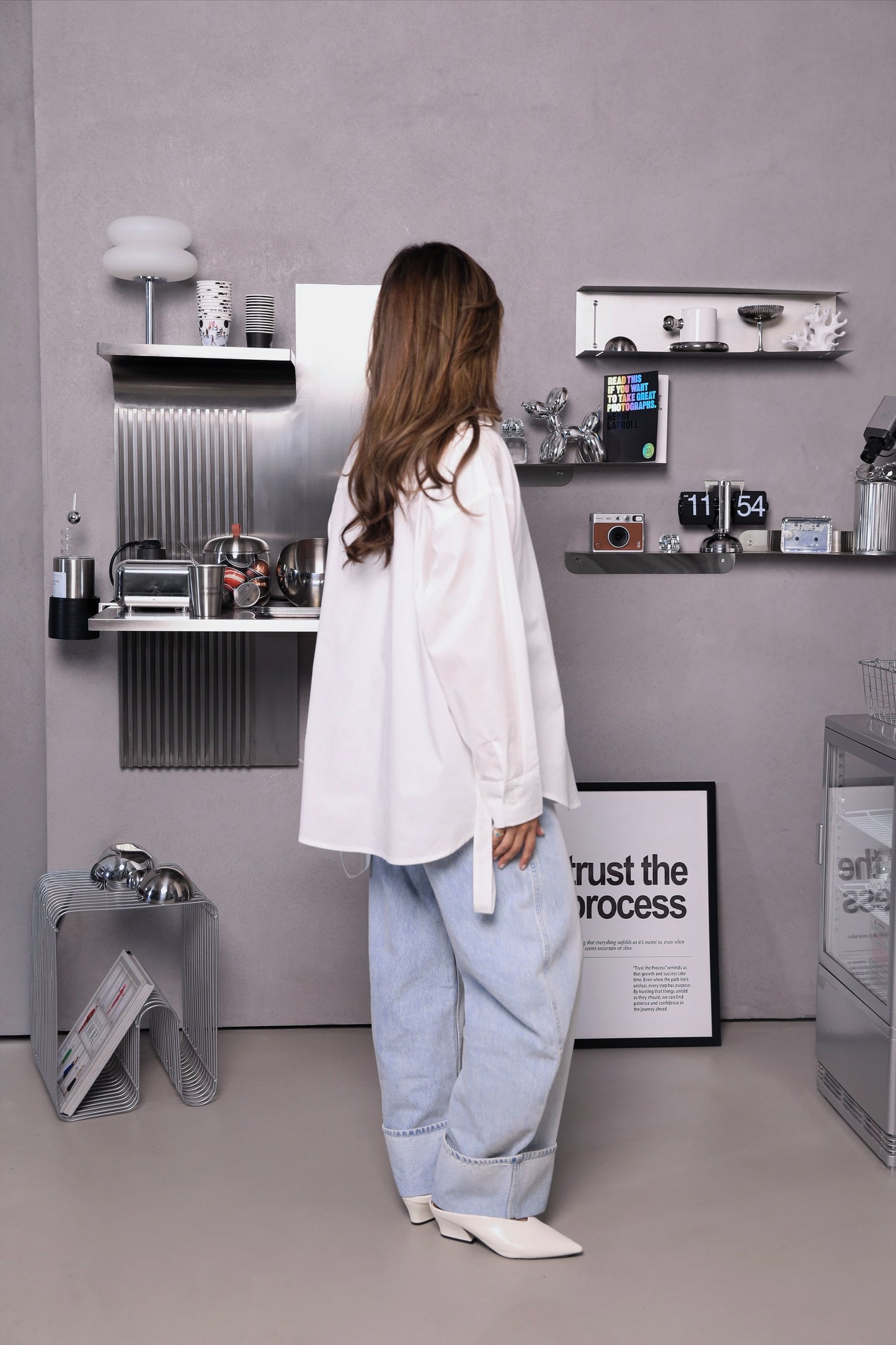 Belted Cotton Shirt | قميص ابيض بحزام متعدد التنسيق