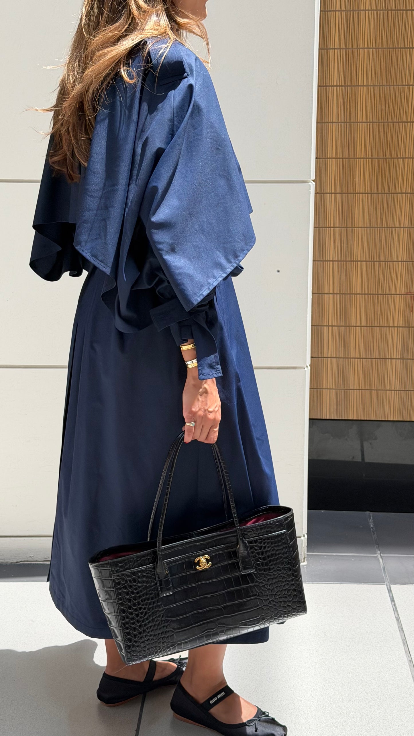 Milan Navy Trench| ترينش ميلان صيفي كحلي