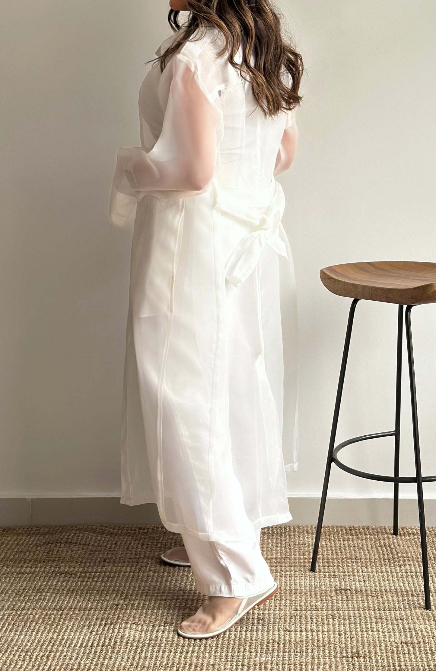 White Sheer Trench | ترينش اورقنزا ابيض