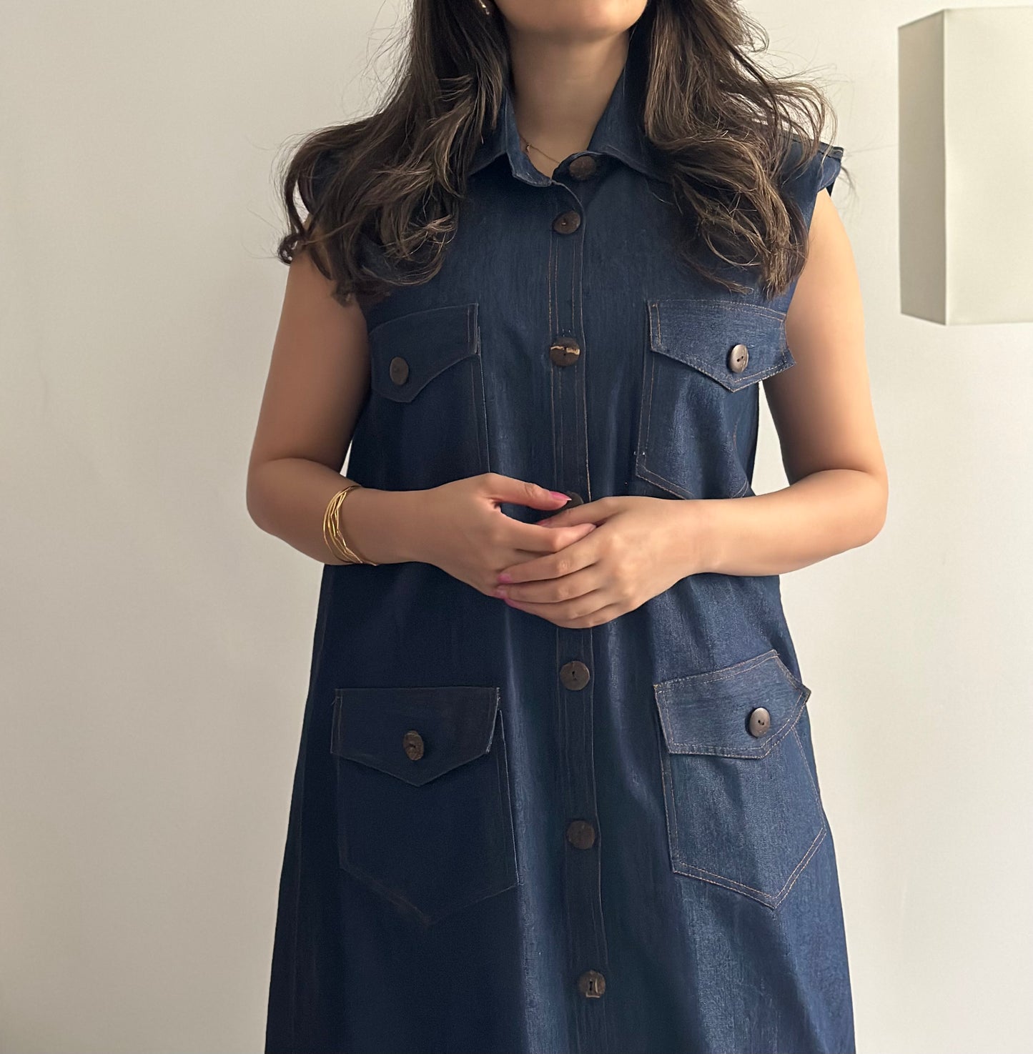 Denim Kaftan Dress فستان دراعه دينم