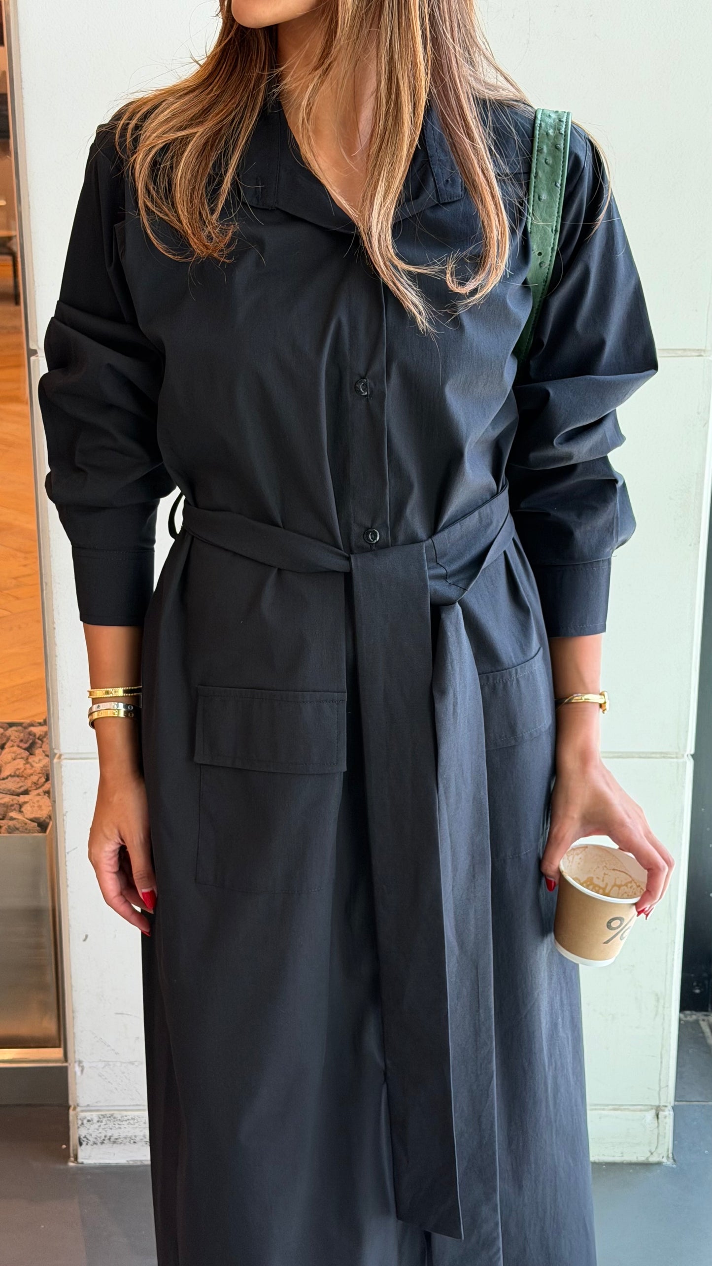 Minimal Black Dress| فستان اسود قطن