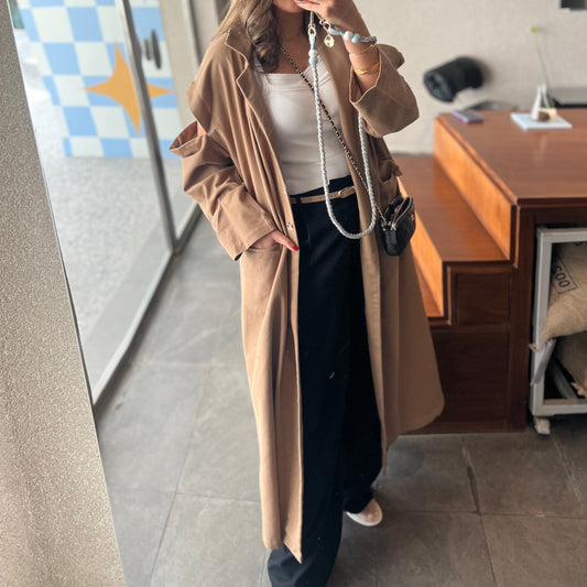 Shoulder Cut Trench Coat