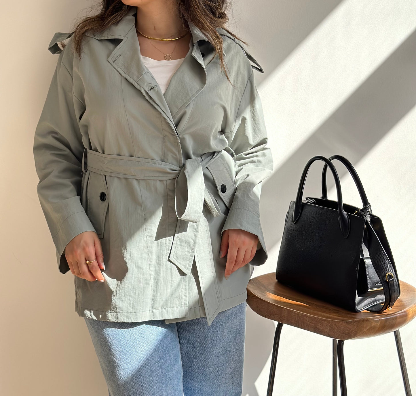 Minted Short Trench| ترينش قصير