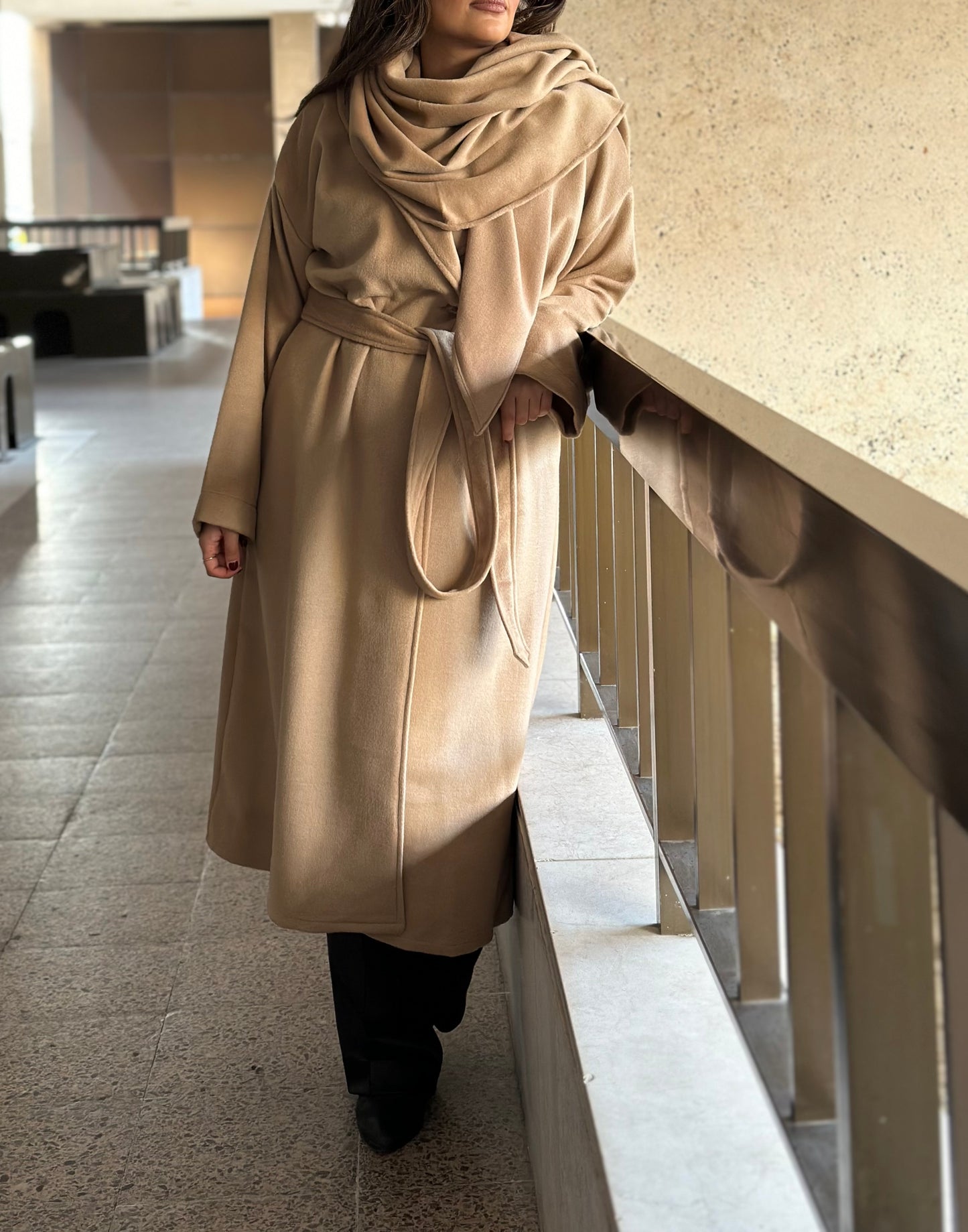 Teddy Wrap Coat كوت شال تيدي